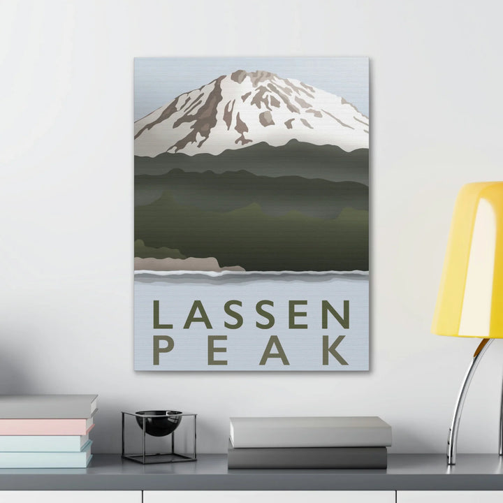 Minimalist Canvas Art | Lassen Peak Wall Decor - Matte Finish Canvas Print