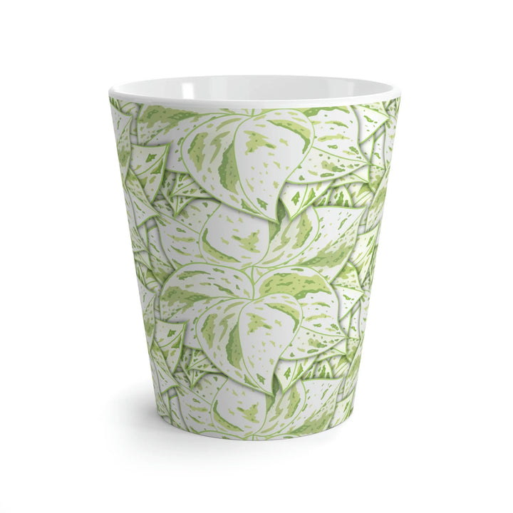 Snow Queen Pothos Mug – 12 Oz White Ceramic Coffee Cup With Glossy Finish