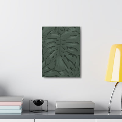 Deep Green Monstera Canvas