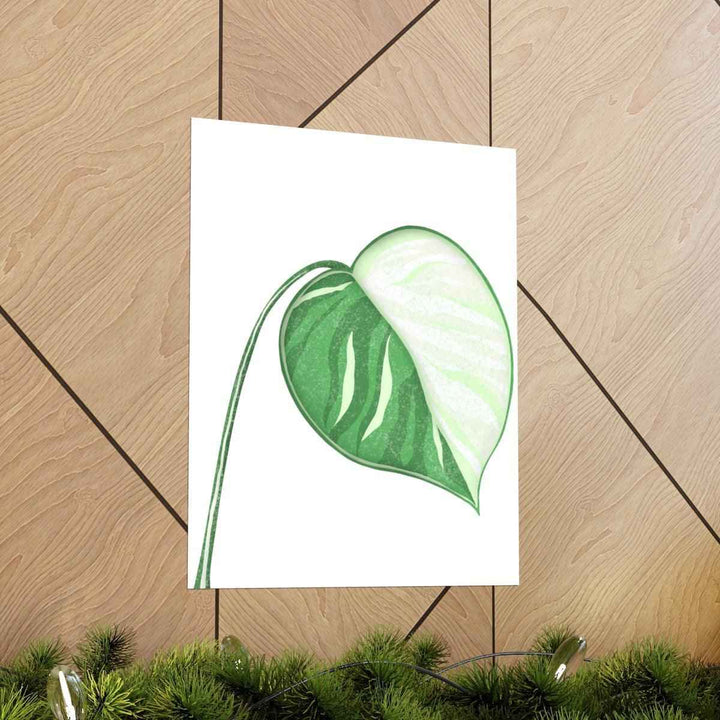 Monstera Albo Print – Large Tropical Leaf Poster | Museum Grade Paper Artwork Unframed