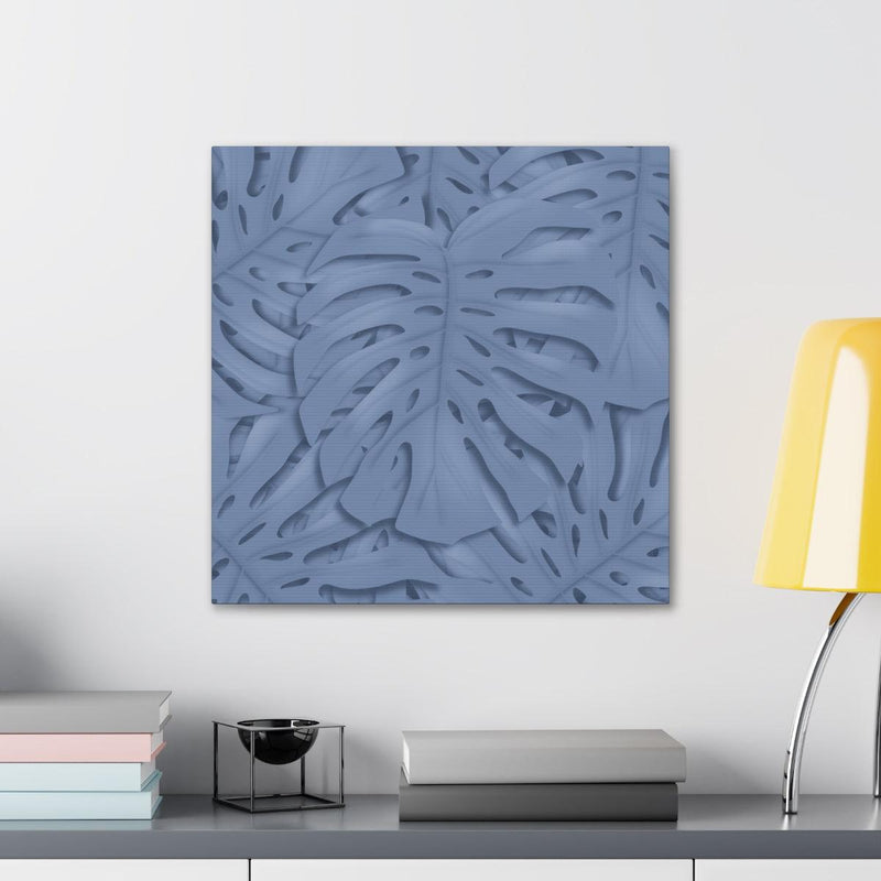 Slate Blue Monstera Canvas, Canvas, Laura Christine Photography & Design, Art & Wall Decor, Canvas, Hanging Hardware, Home & Living, Indoor, Laura Christine Photography & Design, laurachristinedesign.com