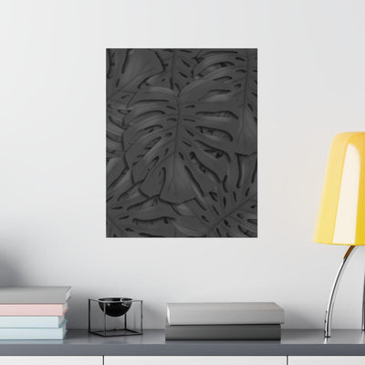 Charcoal Monstera Print, Poster, Printify, Back to School, Home & Living, Indoor, Matte, Paper, Posters, Valentine's Day promotion, Laura Christine Photography & Design, laurachristinedesign.com