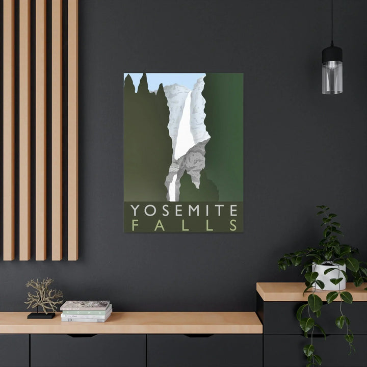 Yosemite Falls Minimalist Canvas, Canvas, Printify, Art & Wall Decor, Canvas, Hanging Hardware, Home & Living, Indoor, Laura Christine Photography & Design, laurachristinedesign.com