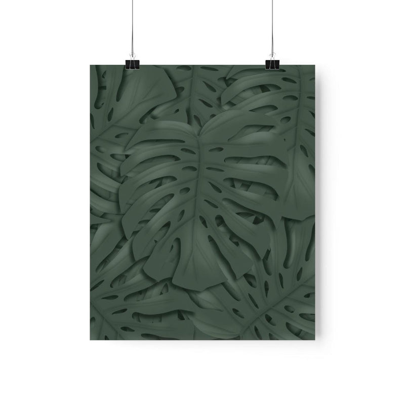 Deep Green Monstera Print, Poster, Laura Christine Photography & Design, Back to School, Home & Living, Indoor, Matte, Paper, Posters, Valentine&