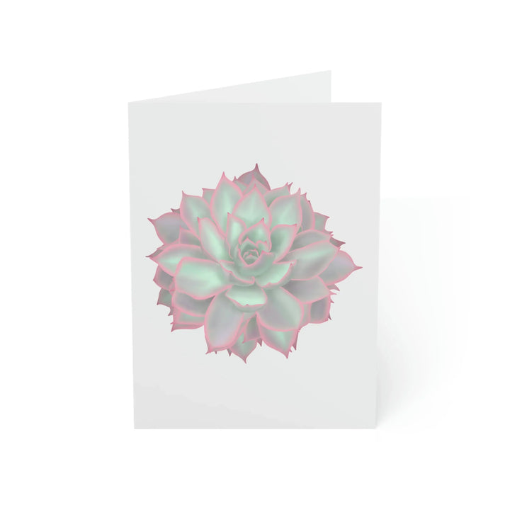 Succulent Greeting Card – Echeveria Violet Queen Botanical Art With Matte Finish