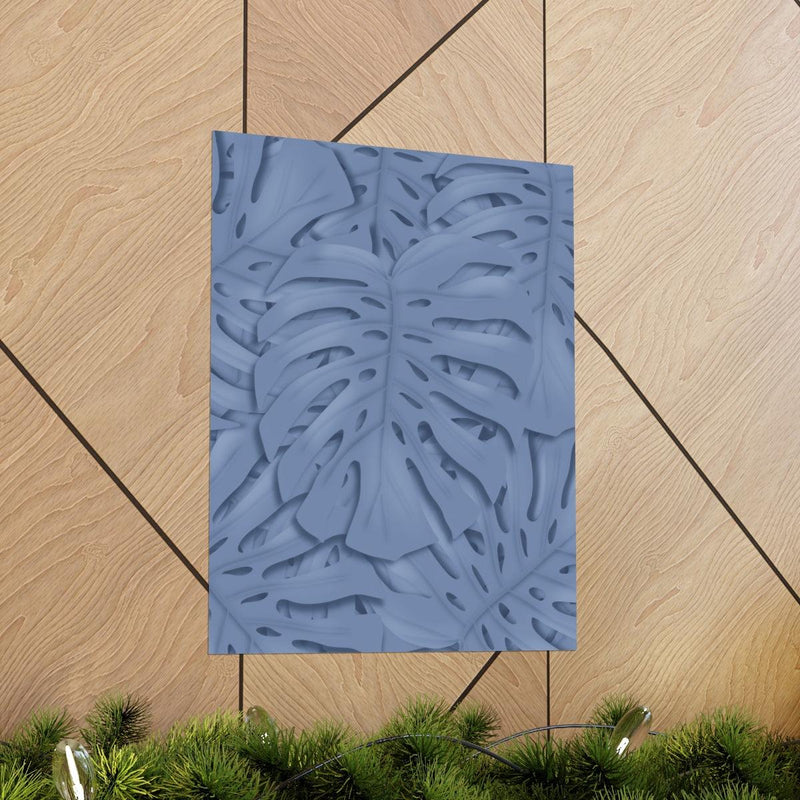 Slate Blue Monstera Print, Poster, Laura Christine Photography & Design, Back to School, Home & Living, Indoor, Matte, Paper, Posters, Valentine&