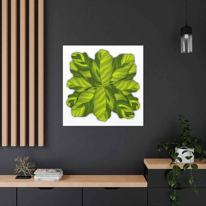 Calathea Yellow Fusion Canvas – Botanical Canvas Print With Unique Leaf Pattern Art
