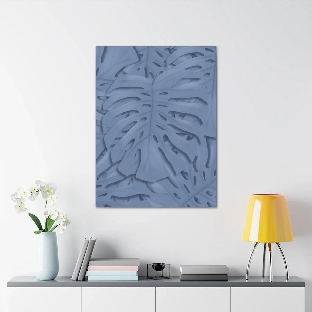 Slate Blue Monstera Canvas, Canvas, Laura Christine Photography & Design, Art & Wall Decor, Canvas, Hanging Hardware, Home & Living, Indoor, Laura Christine Photography & Design, laurachristinedesign.com