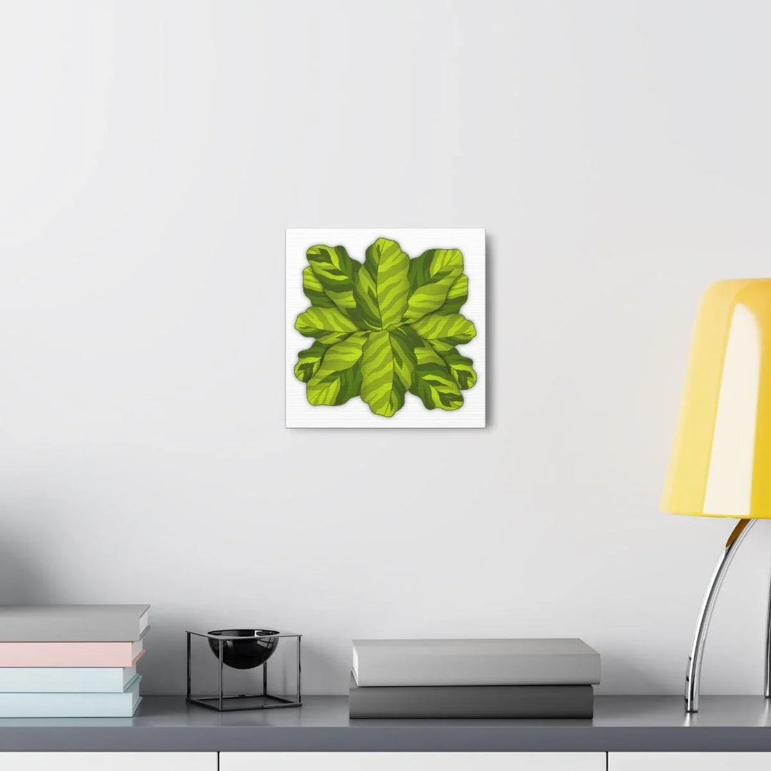 Calathea Yellow Fusion Canvas – Botanical Canvas Print With Unique Leaf Pattern Art - Laura Christine Photography & Design