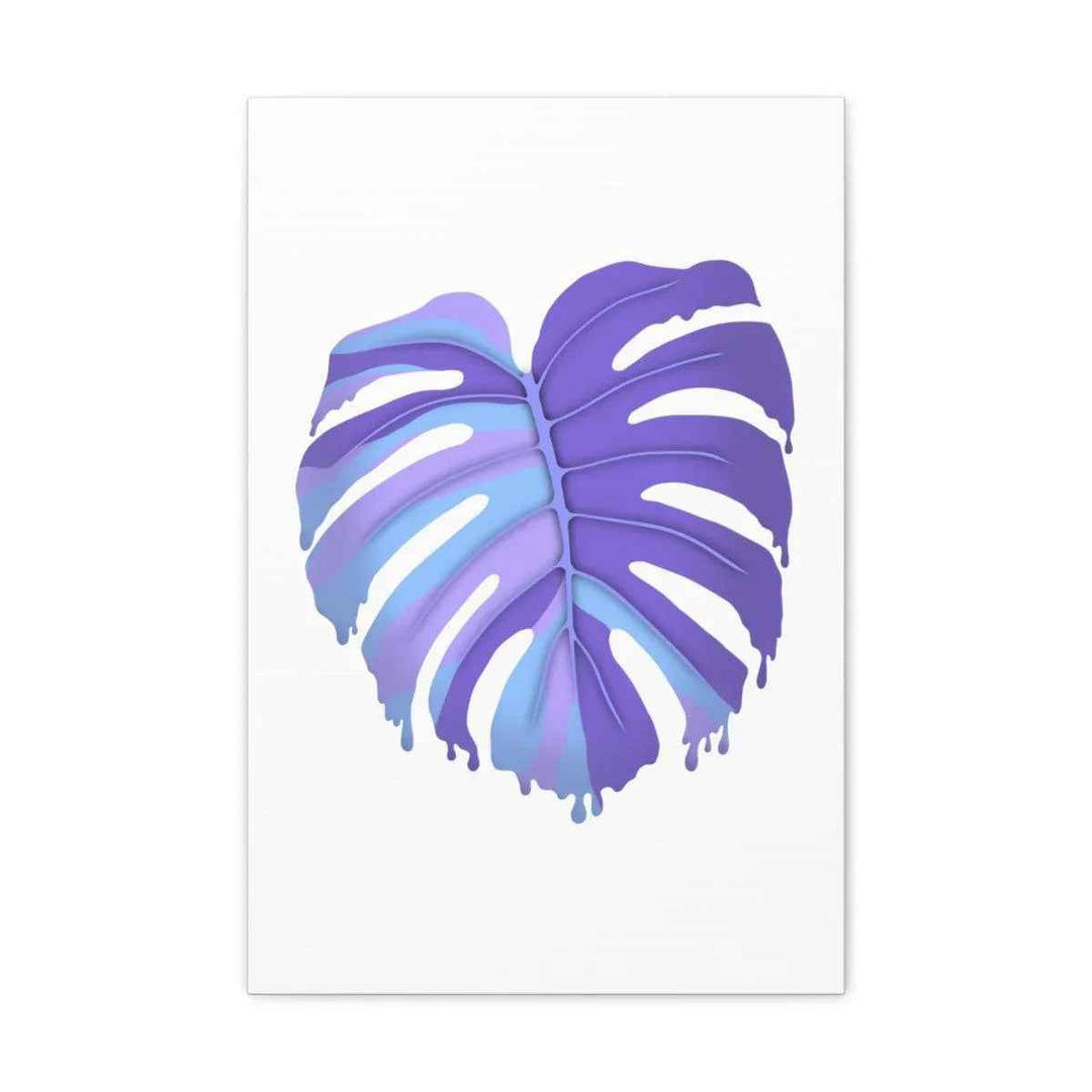 Purple Monstera Canvas - Modern Canvas Art Print | Botanical Wall Decor
