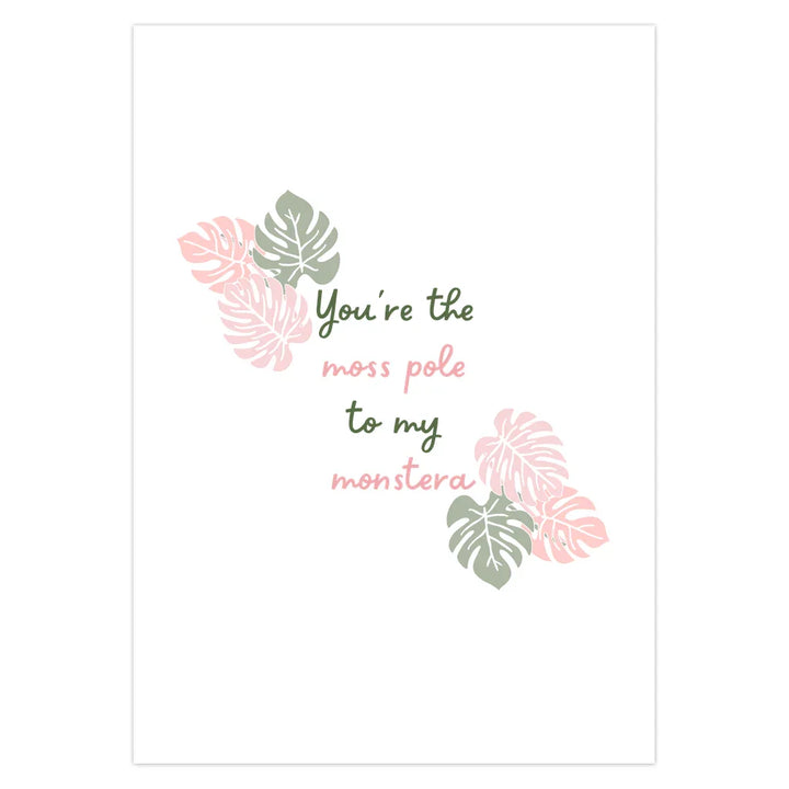 Monstera Valentines Card – Plant Lover Card With Envelope Included