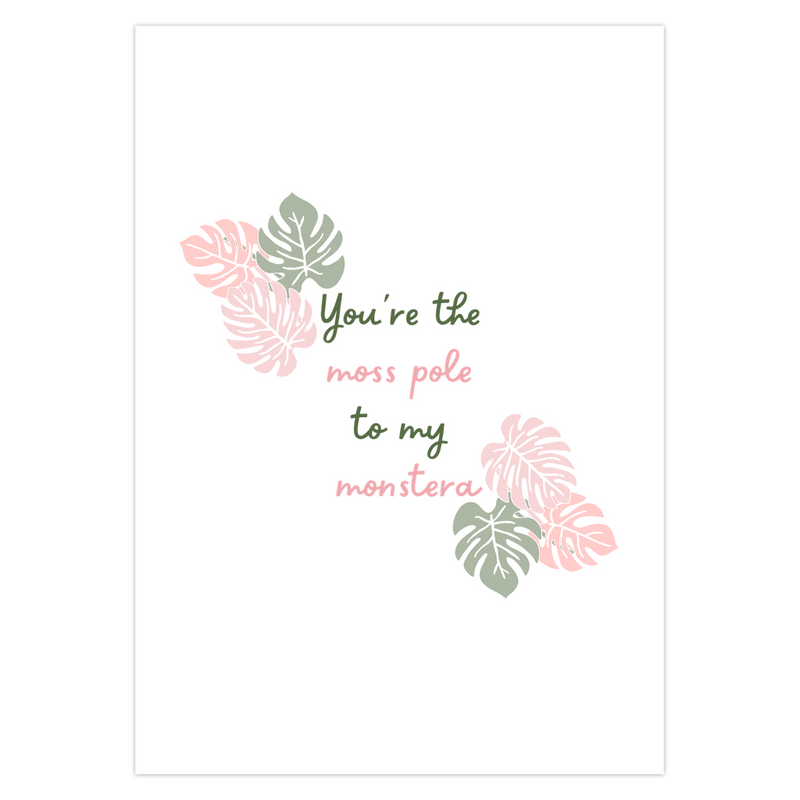 Monstera Valentines Card 