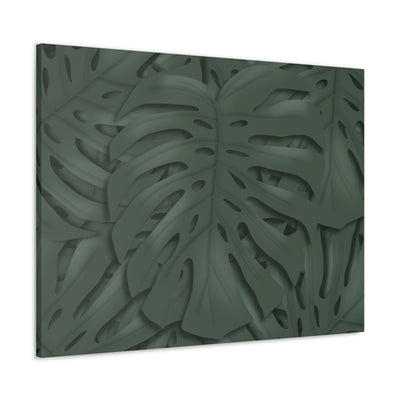 Deep Green Monstera Canvas