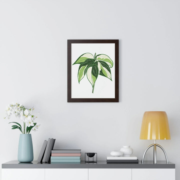 Philodendron 'Cream Splash' Framed Print, Poster, Printify, Framed, Home & Living, Indoor, Paper, Posters, Laura Christine Photography & Design, laurachristinedesign.com