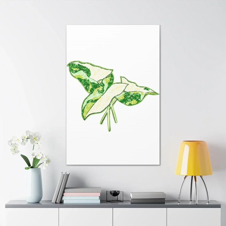 Marble Syngonium Canvas - Botanical Canvas Art Print | Durable Cotton Matte Finish - Laura Christine Photography & Design