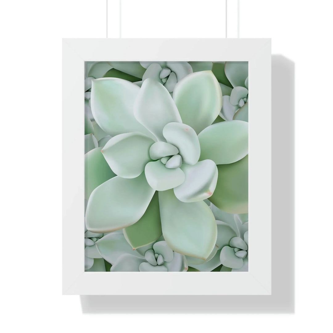 Pachyveria Haagei Succulent Pattern Framed Print, Poster, Printify, Framed, Home & Living, Indoor, Paper, Posters, Laura Christine Photography & Design, laurachristinedesign.com