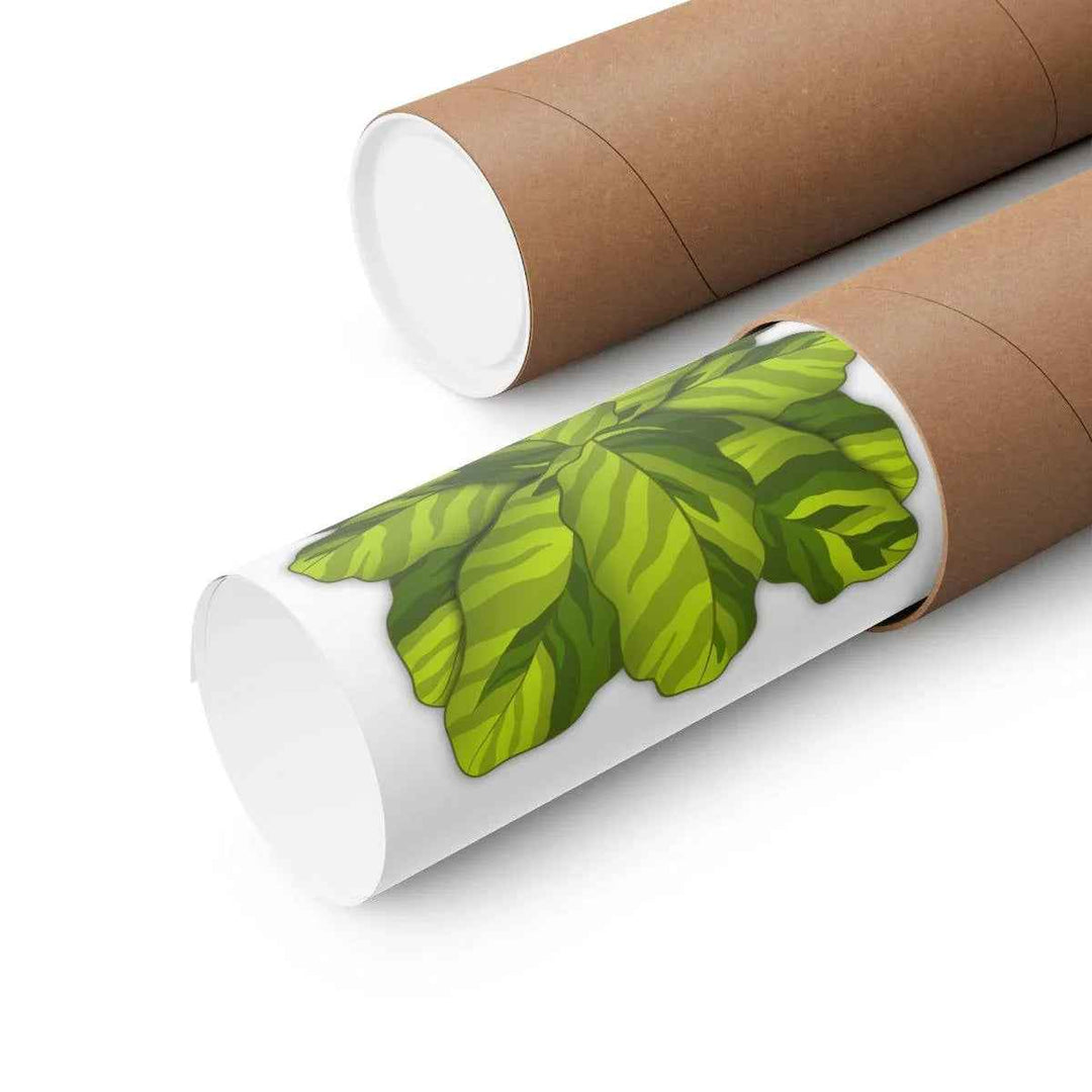 Calathea Yellow Fusion Print – Botanical Wall Art on Museum-Grade Paper Unframed