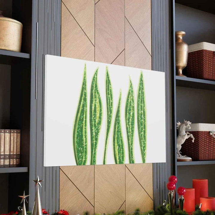 Snake Plant Canvas | Botanical Canvas Decor - Matte Finish Artwork for Living Room