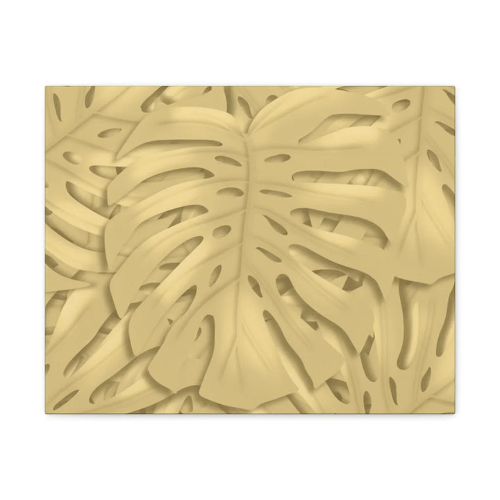 Golden Monstera Canvas - Indoor Wall Art | Durable Matte Finish Canvas Art Print