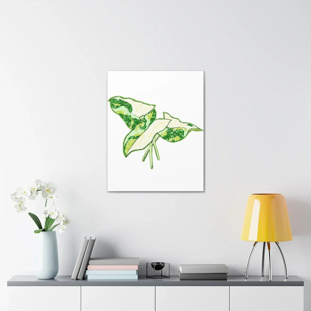 Marble Syngonium Canvas - Botanical Canvas Art Print | Durable Cotton Matte Finish - Laura Christine Photography & Design