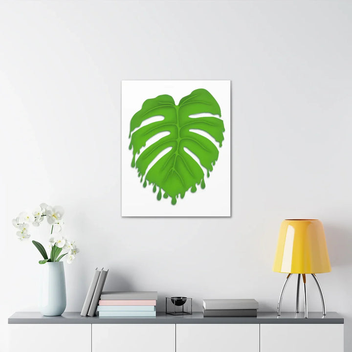 Melting Monstera Canvas | Large Botanical Canvas Art Print With Matte Finish