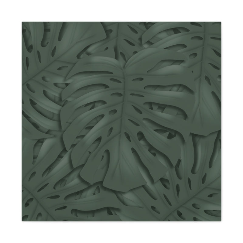 Deep Green Monstera Canvas