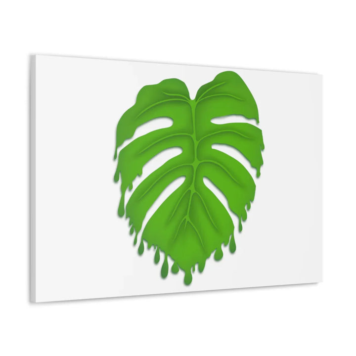 Melting Monstera Canvas | Large Botanical Canvas Art Print With Matte Finish