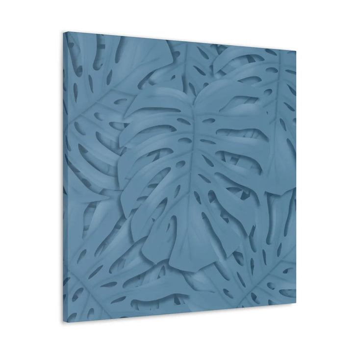 Monstera Canvas Art | Blue Monstera Print on Durable Matte Finish Canvas Art Print