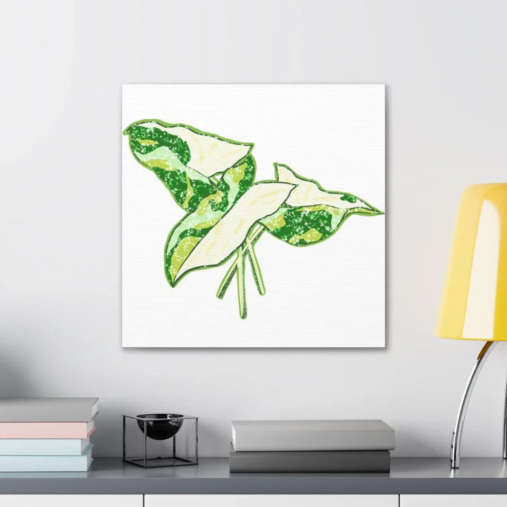 Marble Syngonium Canvas - Botanical Canvas Art Print | Durable Cotton Matte Finish - Laura Christine Photography & Design