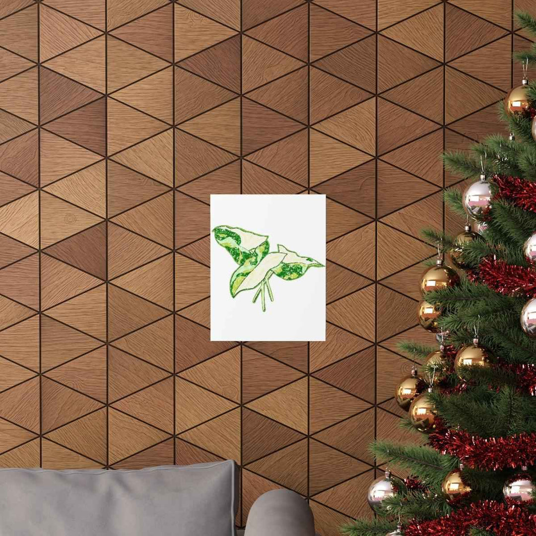 Marble Syngonium Print – Botanical Wall Art on Museum Grade Paper | Matte Finish Unframed