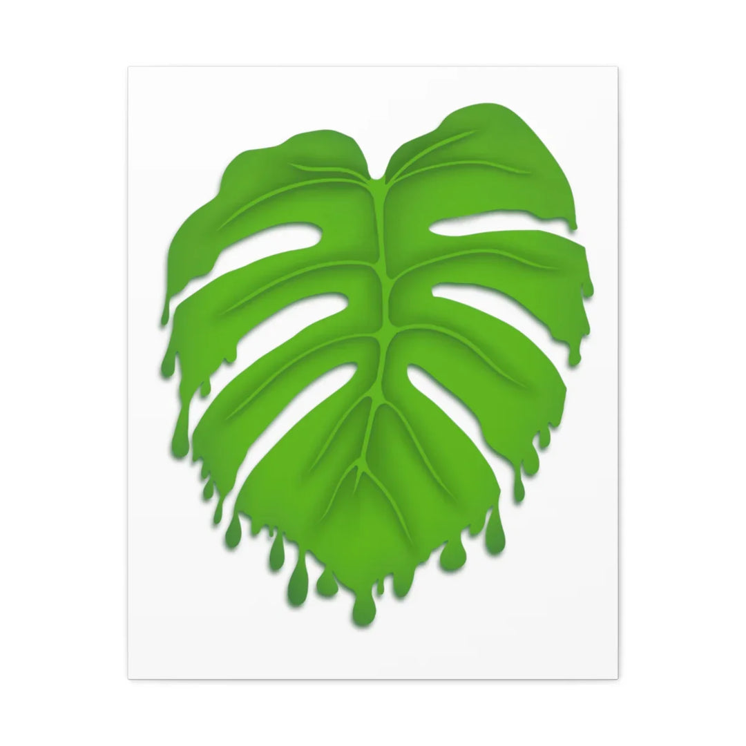 Melting Monstera Canvas | Large Botanical Canvas Art Print With Matte Finish