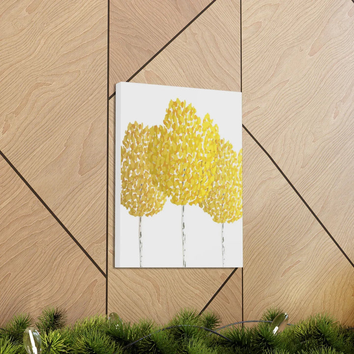 Fall Aspen Canvas - Stretched Cotton Canvas Art Print With Yellow Fall Foliage