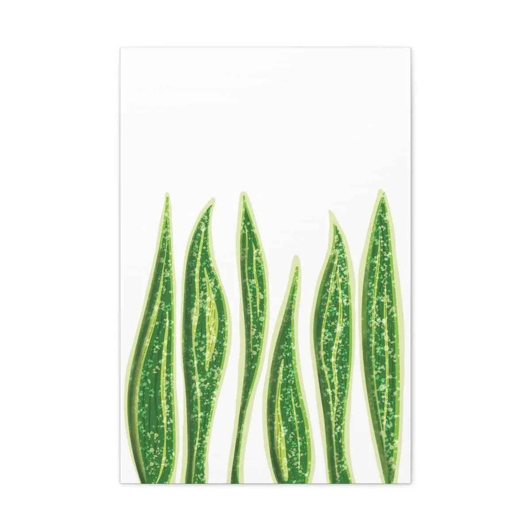 Snake Plant Canvas | Botanical Canvas Decor - Matte Finish Artwork for Living Room