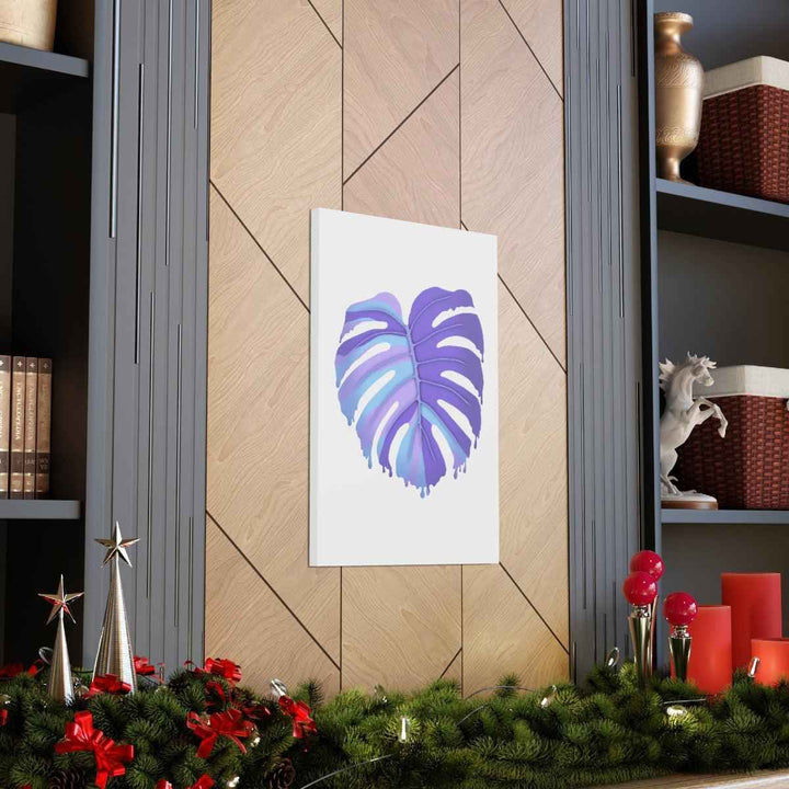 Purple Monstera Canvas - Modern Canvas Art Print | Botanical Wall Decor