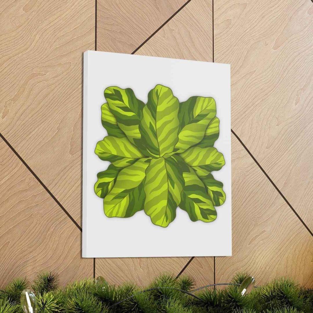 Calathea Yellow Fusion Canvas – Botanical Canvas Print With Unique Leaf Pattern Art
