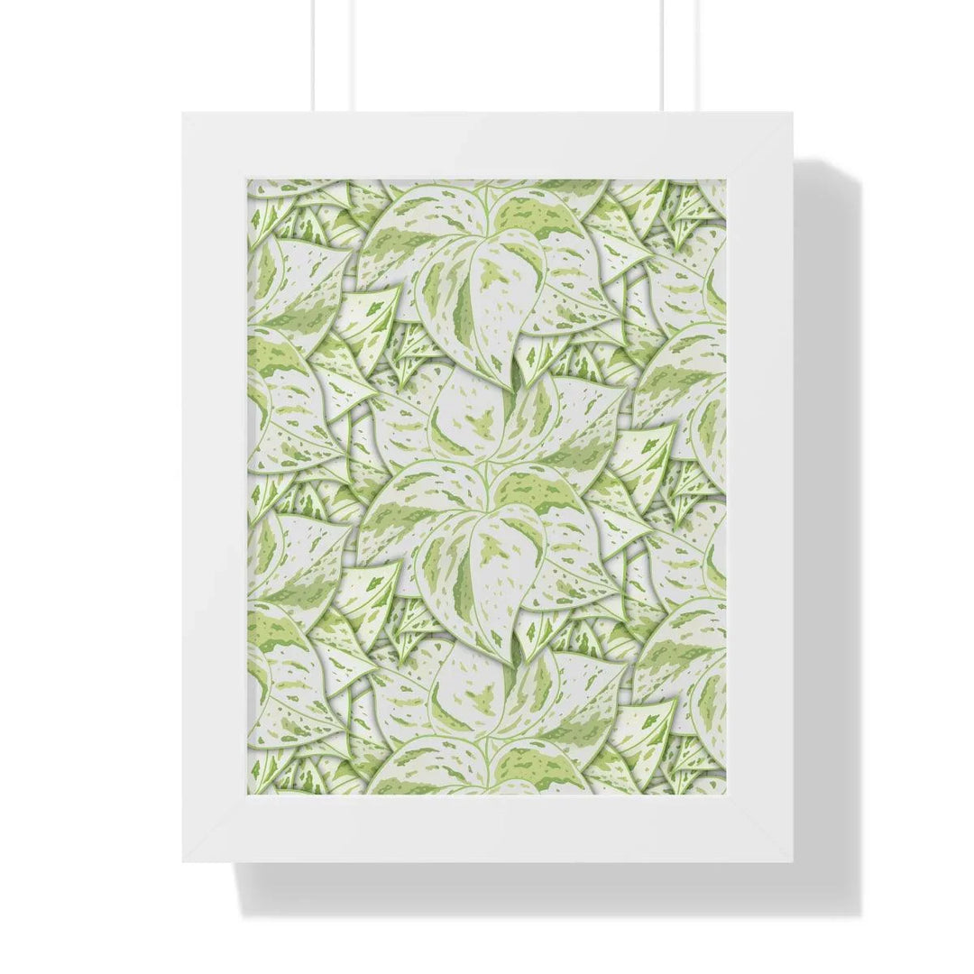 Snow Queen Pothos Framed Print, Poster, Laura Christine Photography & Design, Framed, Home & Living, Indoor, Paper, Posters, Laura Christine Photography & Design, laurachristinedesign.com