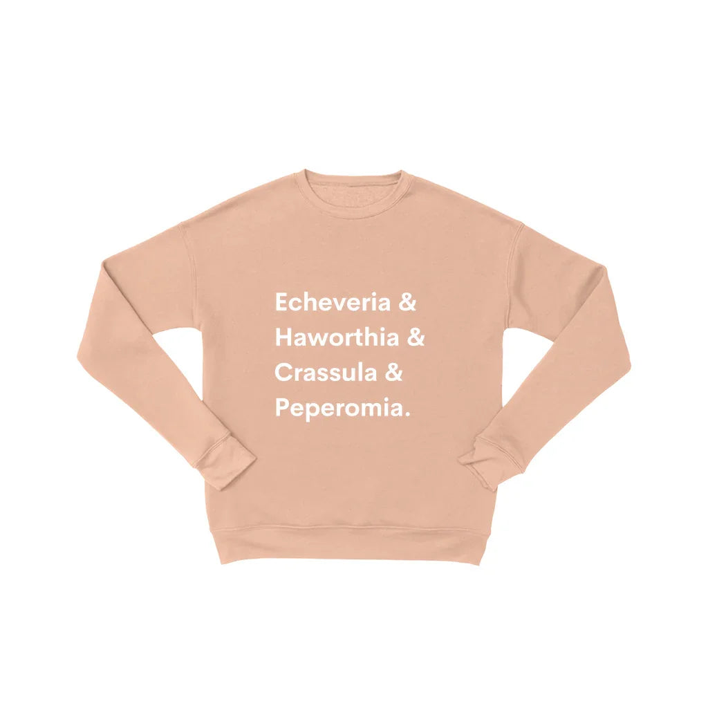 House Plant Sweatshirt - Cozy Cotton Blend Sweater With Botanical Print