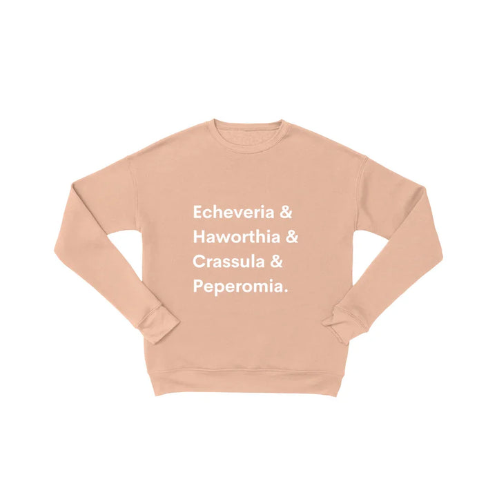 House Plant Sweatshirt - Cozy Cotton Blend Sweater With Botanical Print