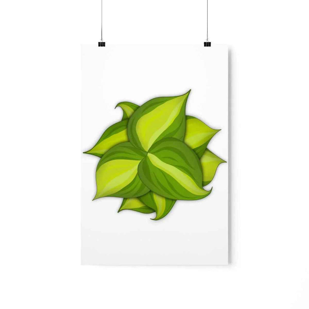 Philodendron Brasil Print – Botanical Wall Art on Museum Grade Paper Poster Unframed