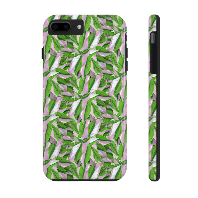 Tricolor Syngonium Phone Case, Phone Case, Printify, Accessories, Glossy, iPhone Cases, Matte, Phone accessory, Phone Cases, Samsung Cases, Laura Christine Photography & Design, laurachristinedesign.com