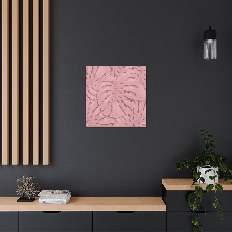 Soft Pink Monstera Canvas