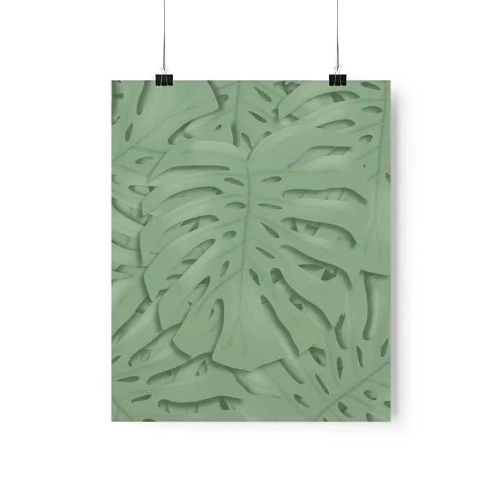Deep Sage Monstera Pattern Print, Poster, Laura Christine Photography & Design, Back to School, Home & Living, Indoor, Matte, Paper, Posters, Valentine's Day promotion, Laura Christine Photography & Design, laurachristinedesign.com