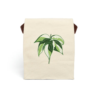 Philodendron 'Cream Splash' Lunch Bag, Bags, Printify, Accessories, Bags, Dining, DTG, Home & Living, Kitchen, Kitchen Accessories, Lunch bag, Reusable, Totes, Laura Christine Photography & Design, laurachristinedesign.com