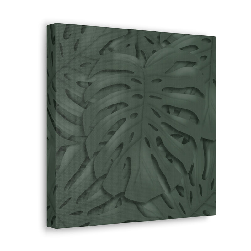 Deep Green Monstera Canvas