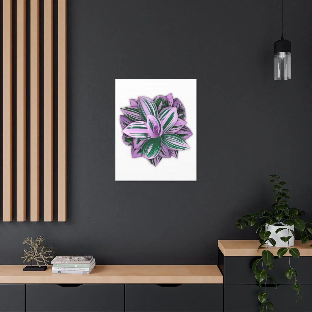 Tradescantia Nanouk Canvas – Botanical Canvas Art Print | Matte Finish Wall Decor - Laura Christine Photography & Design