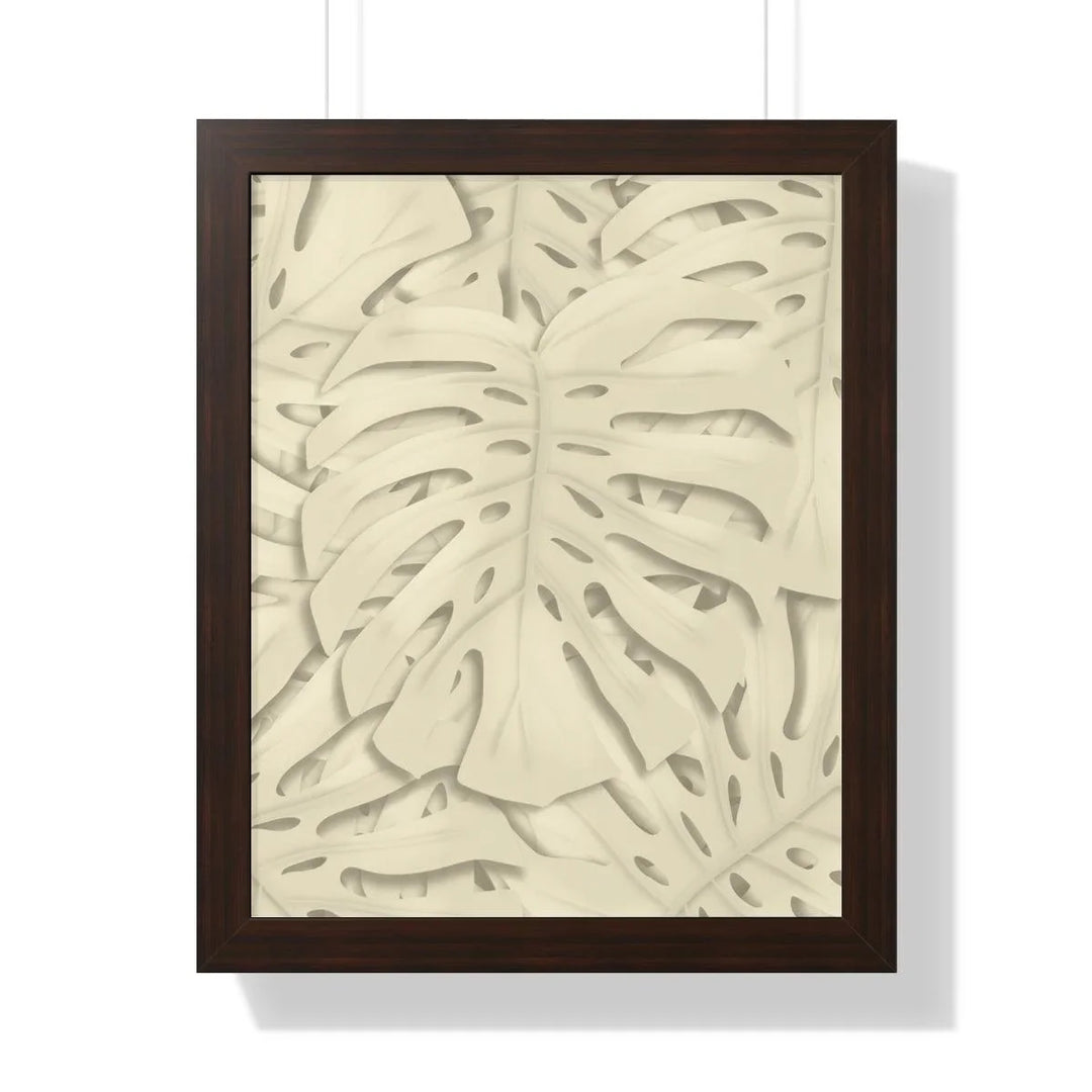Soft Beige Monstera Framed Print, Poster, Laura Christine Photography & Design, Framed, Home & Living, Indoor, Paper, Posters, Laura Christine Photography & Design, laurachristinedesign.com