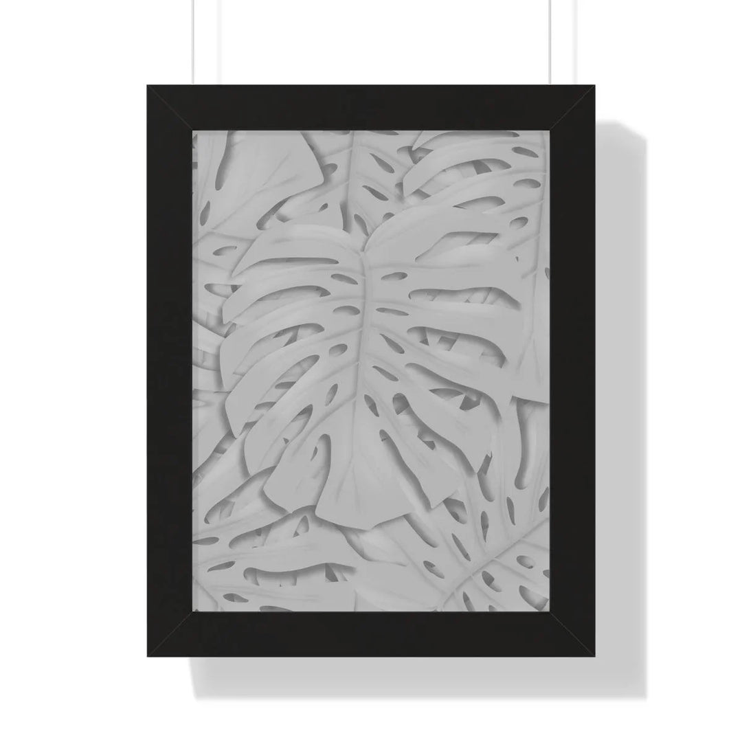 Soft Gray Monstera Framed Print, Poster, Laura Christine Photography & Design, Framed, Home & Living, Indoor, Paper, Posters, Laura Christine Photography & Design, laurachristinedesign.com