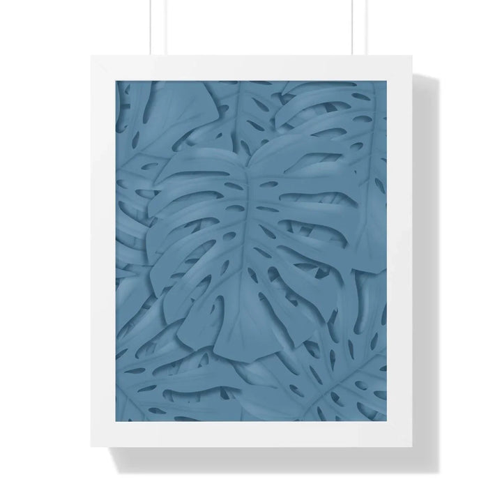 Cerulean Blue Monstera Framed Print, Poster, Laura Christine Photography & Design, Framed, Home & Living, Indoor, Paper, Posters, Laura Christine Photography & Design, laurachristinedesign.com