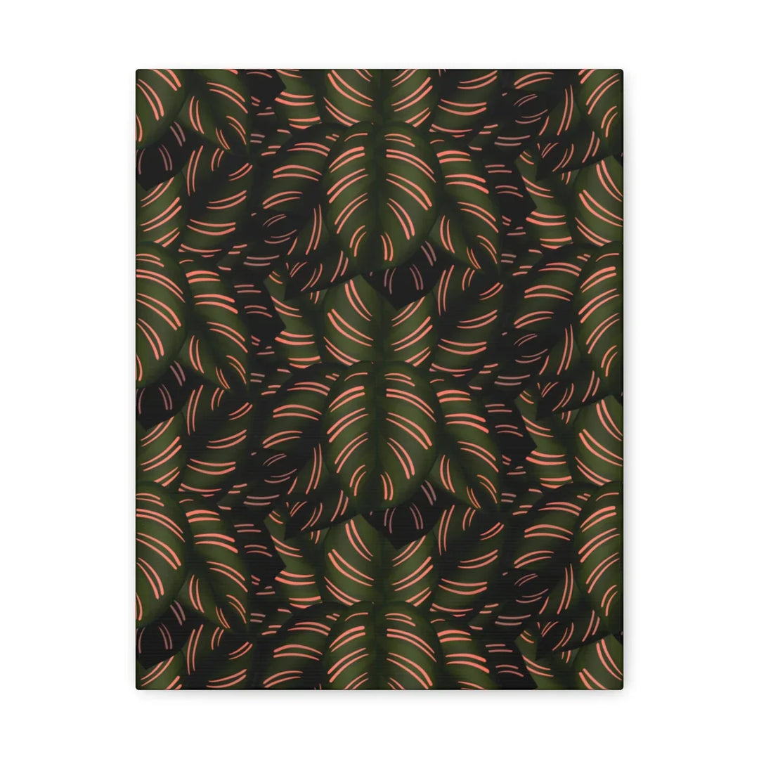 Calathea Pinstripe Canvas – Botanical Canvas Art Print | Matte Finish Wall Decor