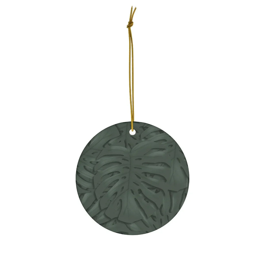 Deep Green Pattern Ceramic Ornament, Home Decor, Laura Christine Photography & Design, Ceramic, Christmas, Glossy, Holiday Picks, Home & Living, ornament, Ornaments, Seasonal Decorations, Laura Christine Photography & Design, laurachristinedesign.com